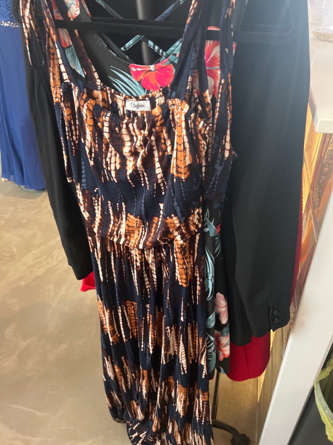 Buffalo Kleid Dunkelblau, braun Gr.: M