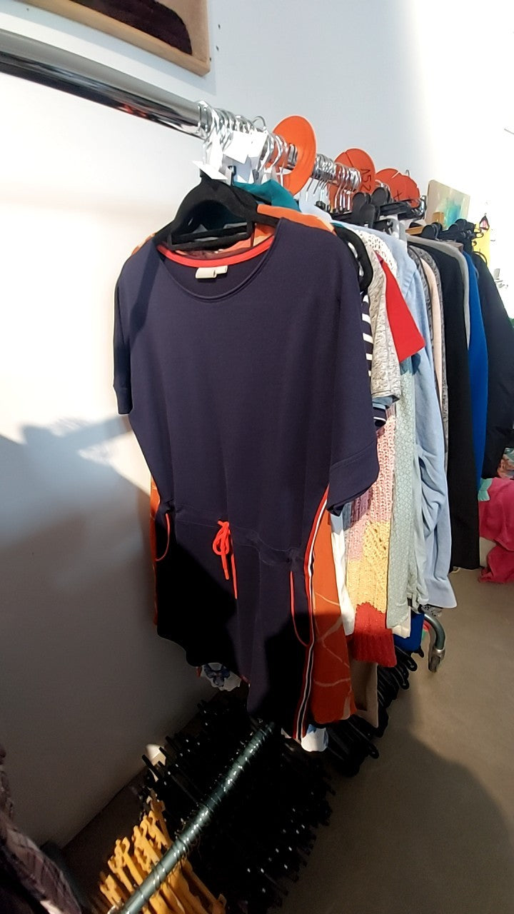 Blue Motion Kleid Blau mit Rot Gr.: S