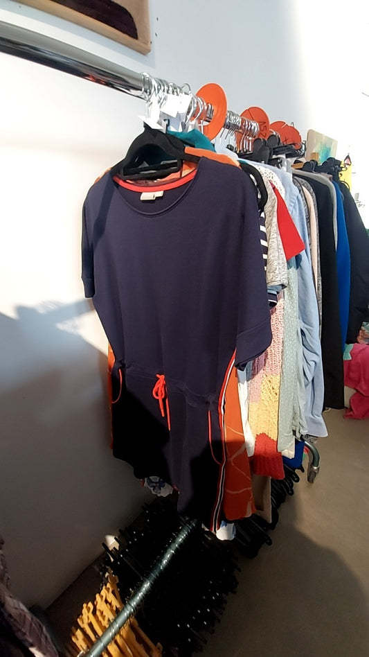 Blue Motion Kleid Blau mit Rot Gr.: S