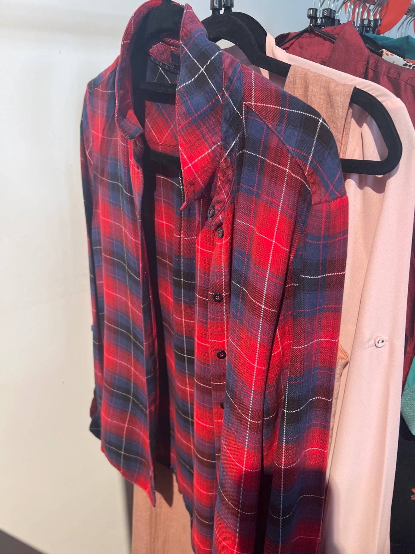 Street One Hemd Rot-blau Gr.: M