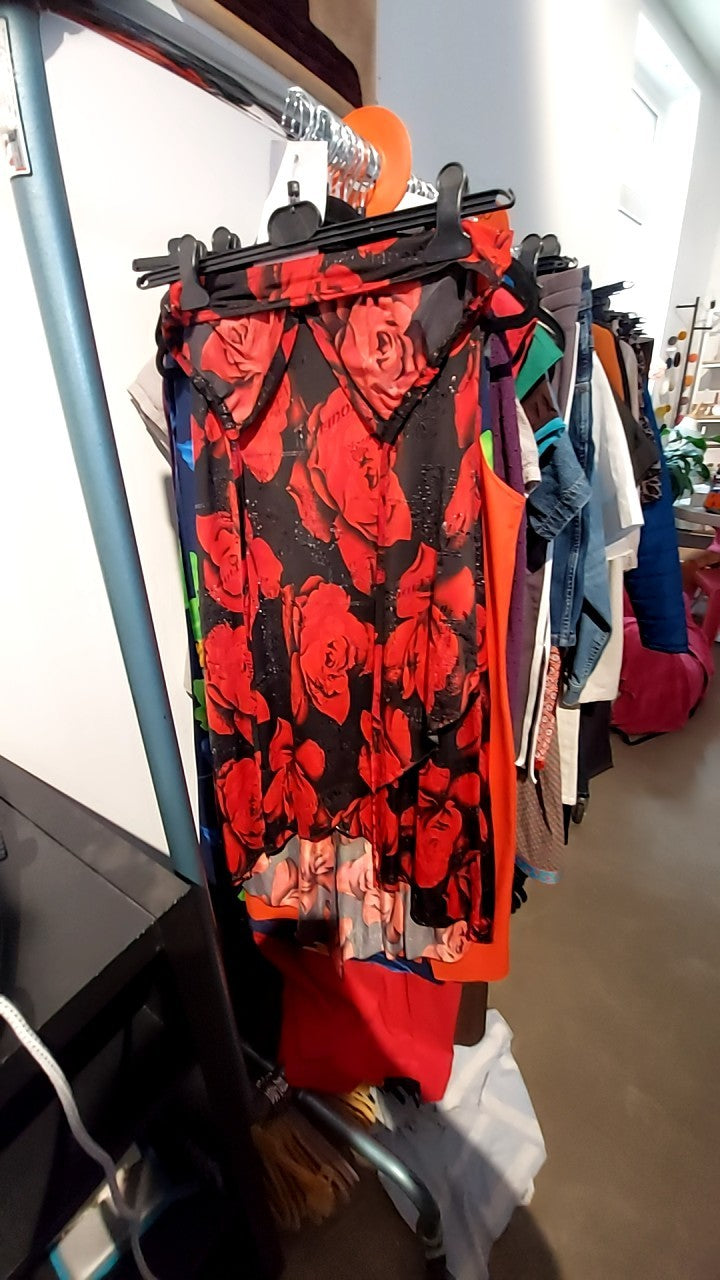 Kleid Rot und Schwarz Gr.: S