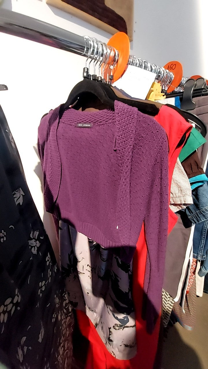 QED London Kurze Strickjacke Lila Gr.: S/M