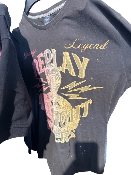 Replay T-Shirt Grau bunt Gr.: M