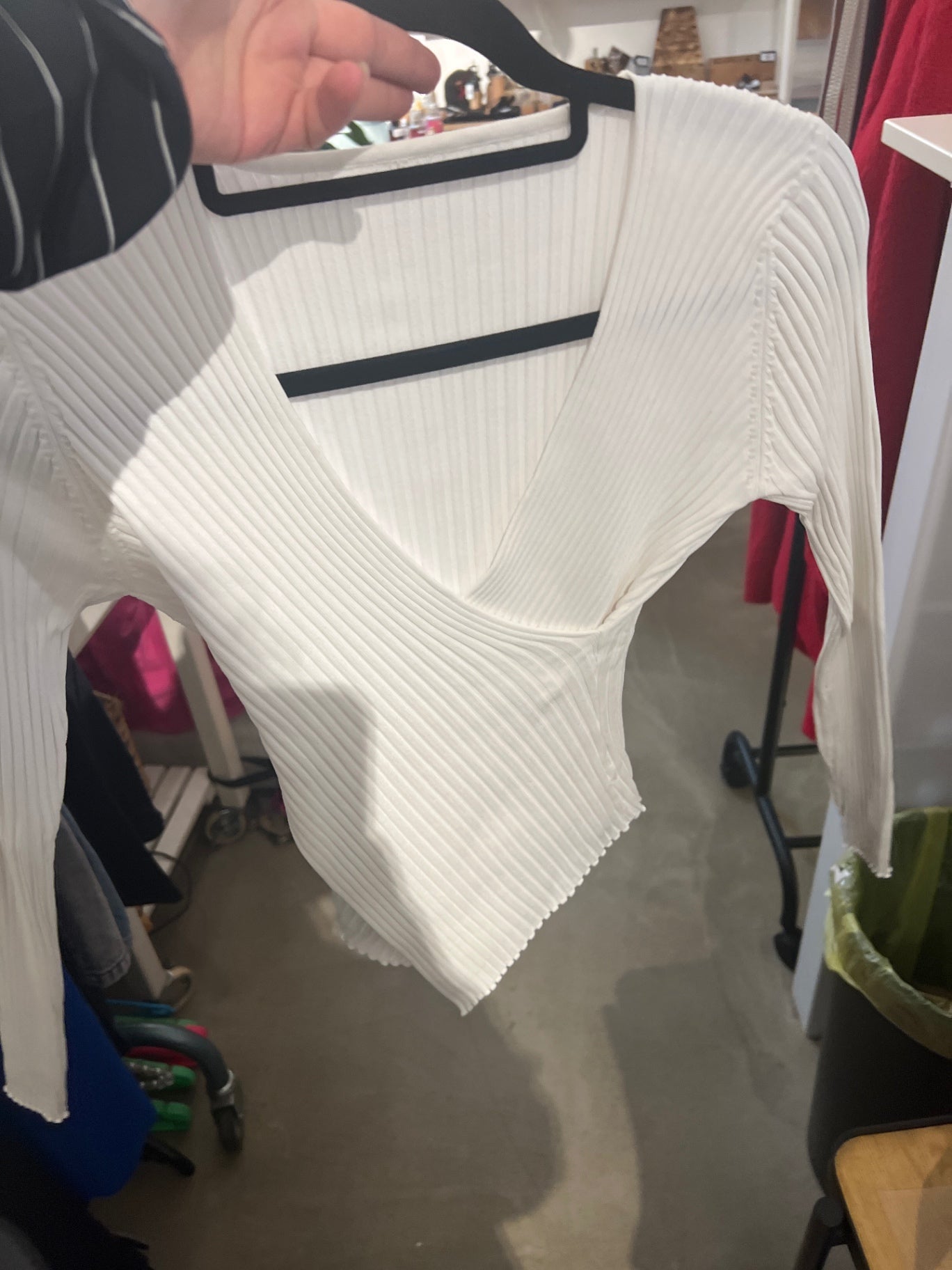 Langarmshirt Weiß Gr.: XS