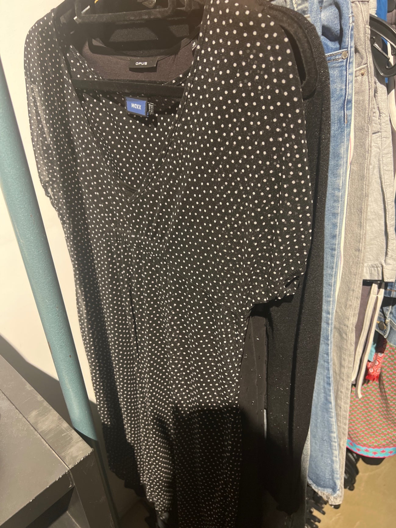 MEXX Kleid Schwarz weiße Punkte Gr.: M