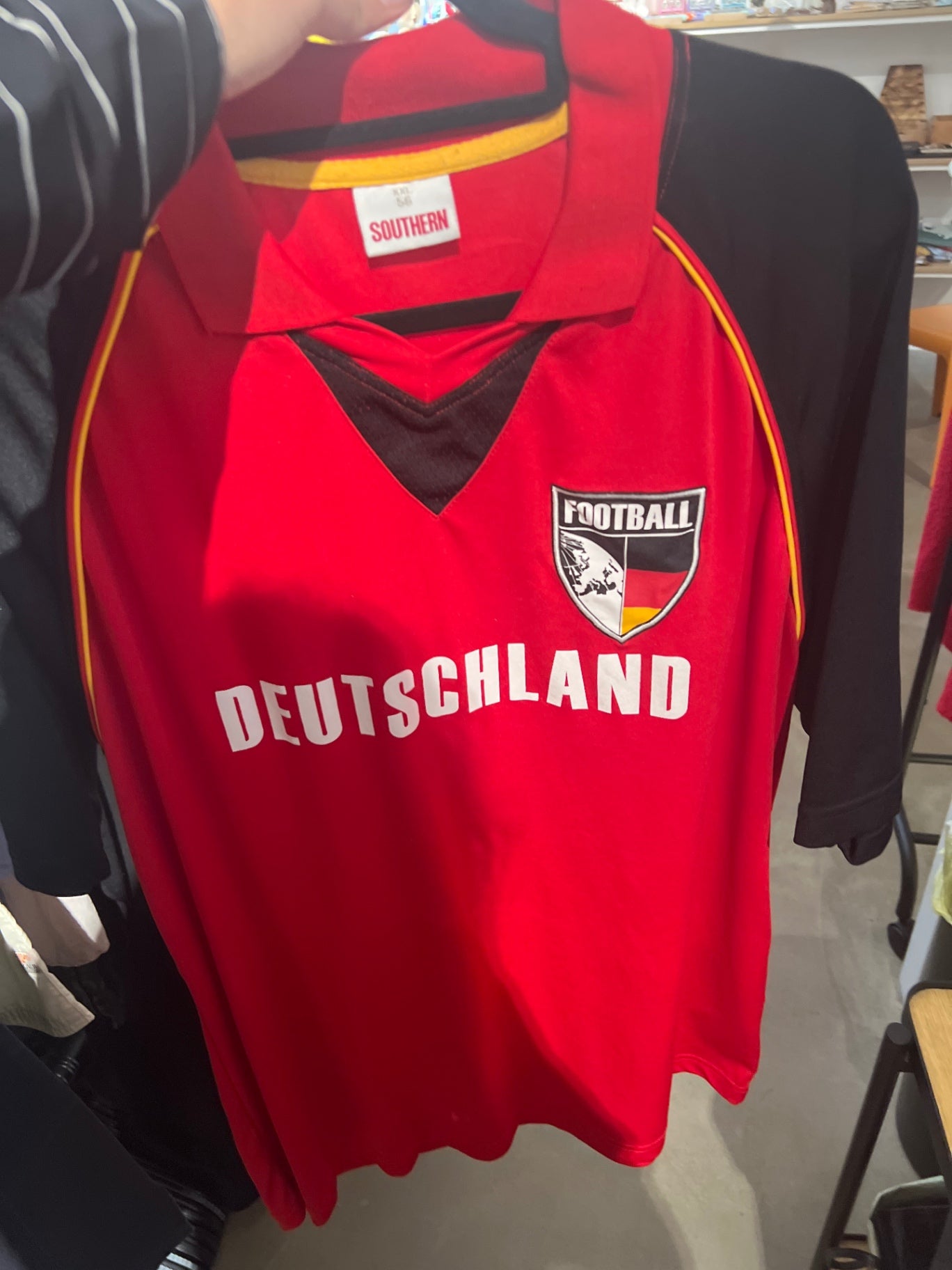 Deutschland Trikot Rot Schwarz Gr.: XXL