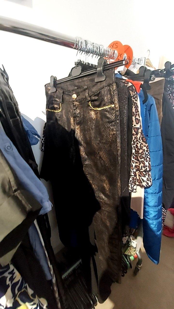 Hose Schwarz/Braun mit Gold Gr.: 27