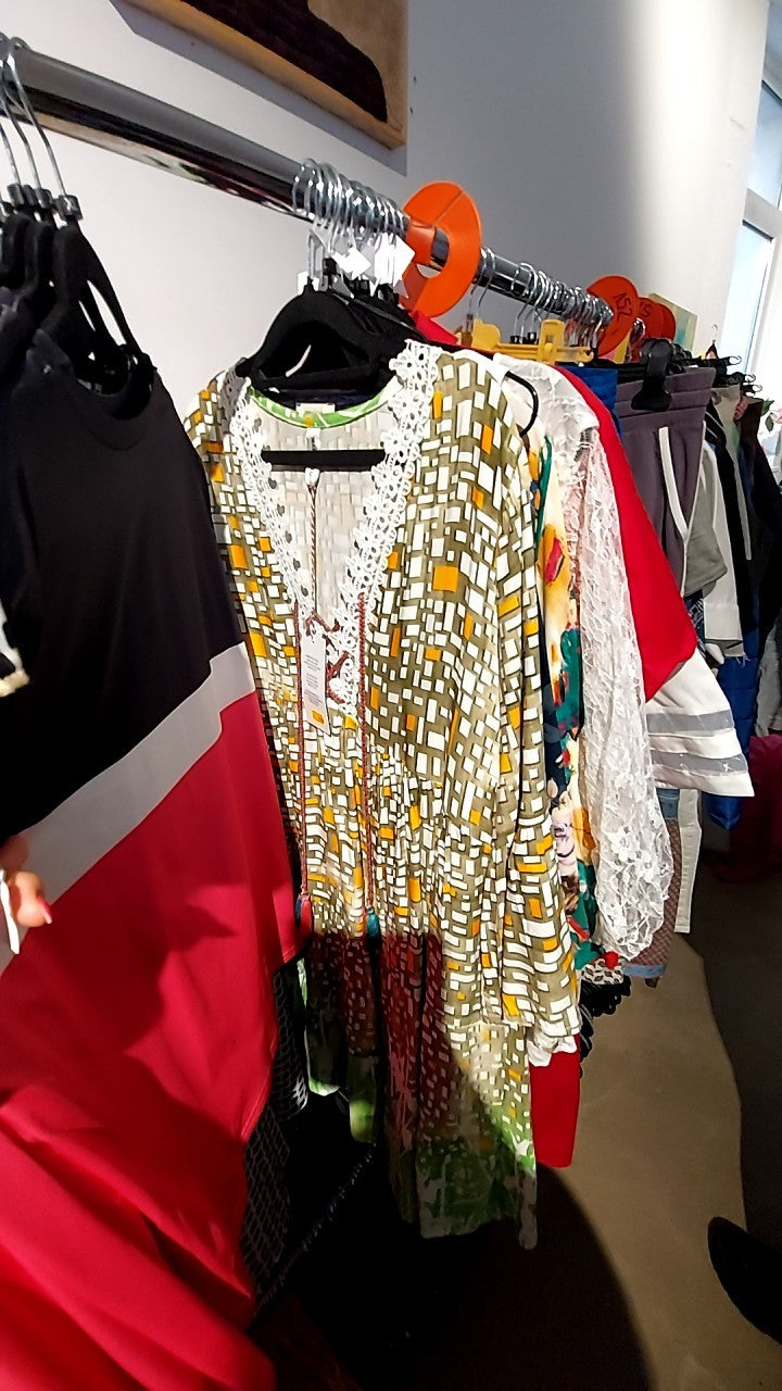 Made in Italy Kleid Grün/Bunt Gr.: L