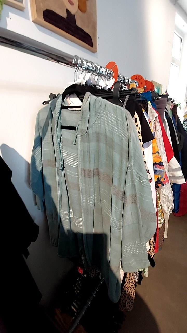 New Collection Jacke Grün mit Leinen Gr.: M