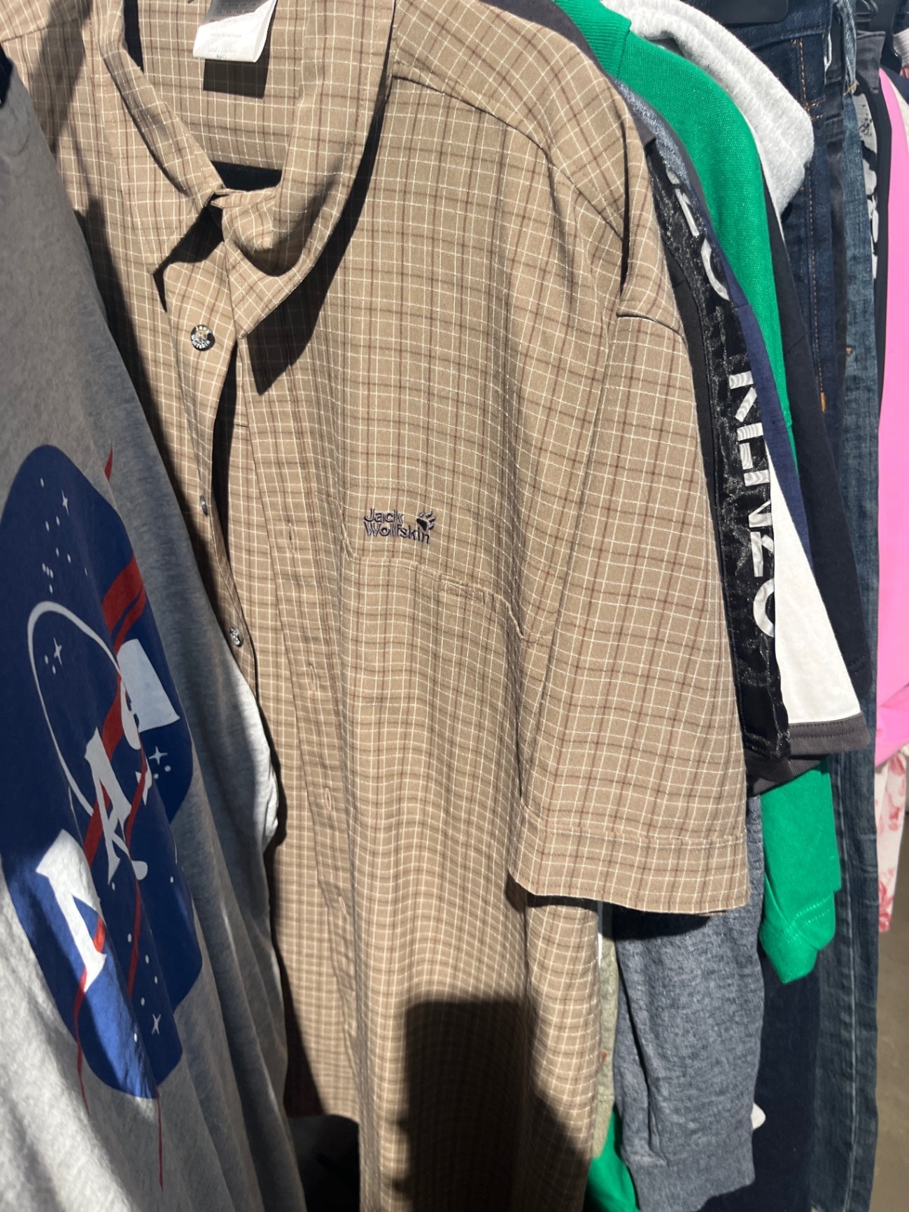 Jack Wolfskin Hemd Beige kariert : XXL