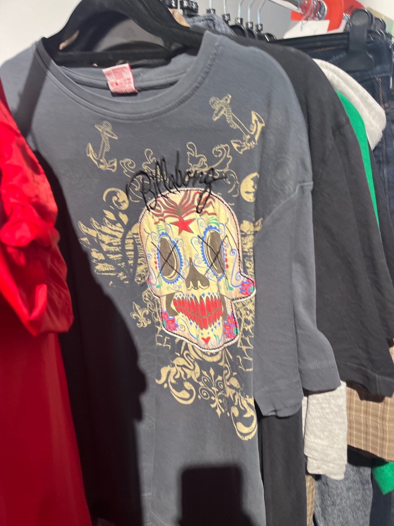 BillaBong T-ShiRt Grau Skull Gr.: XL