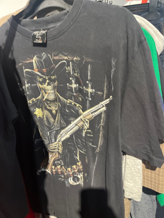 Rook Chang T-Shirt Schwarz Skelett:L
