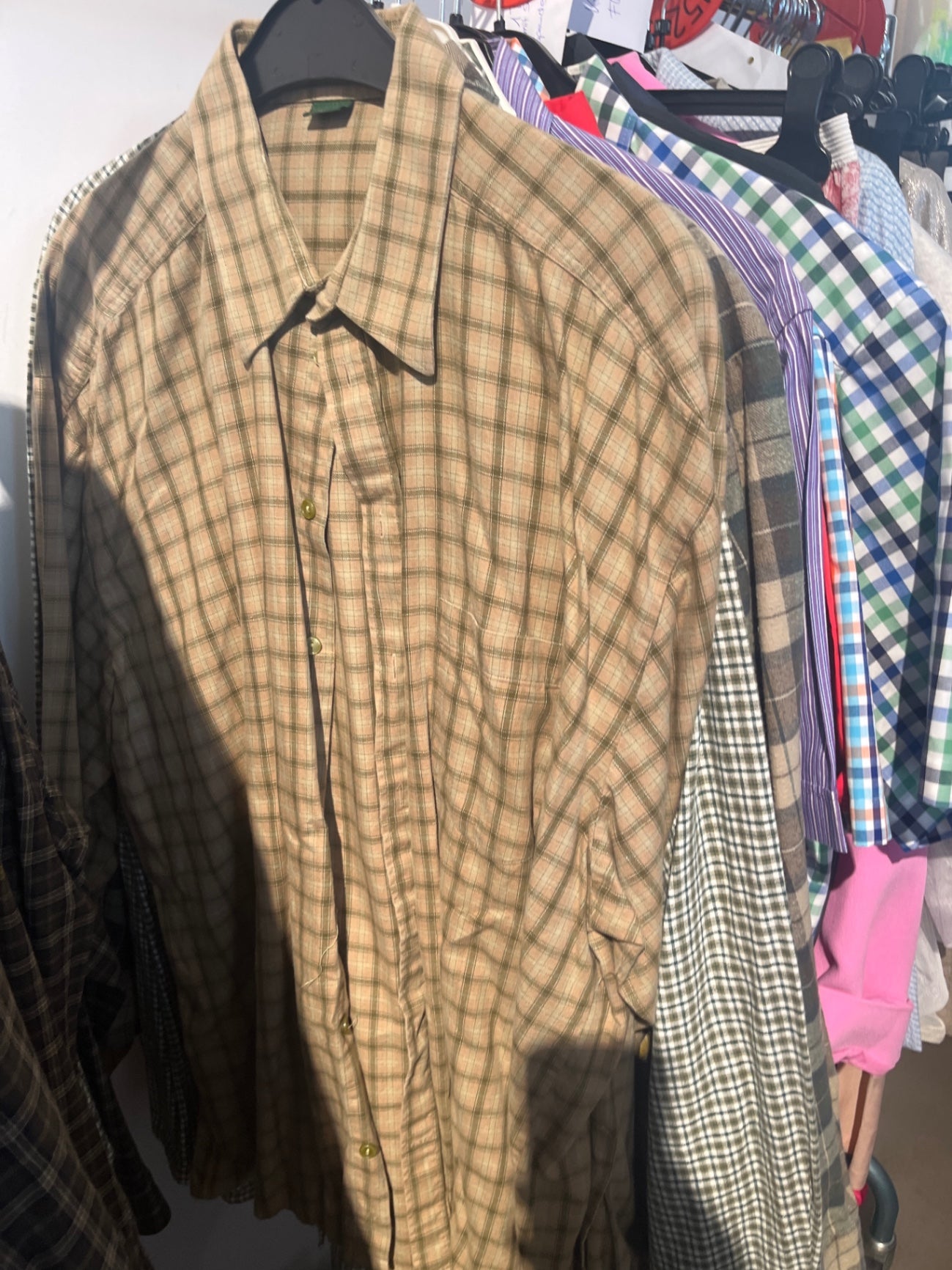 Böcker Hemden Beige mit Karo Gr.: L