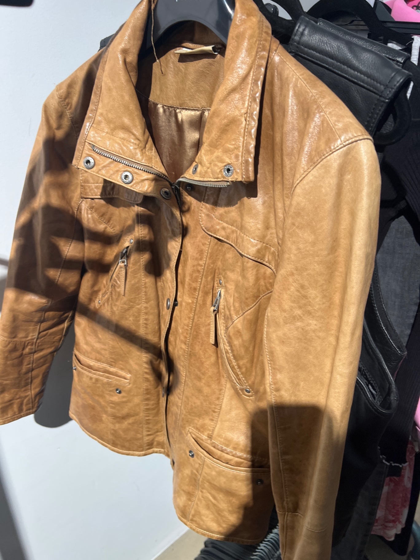 Yessica Lederjacke Braun Gr.: M