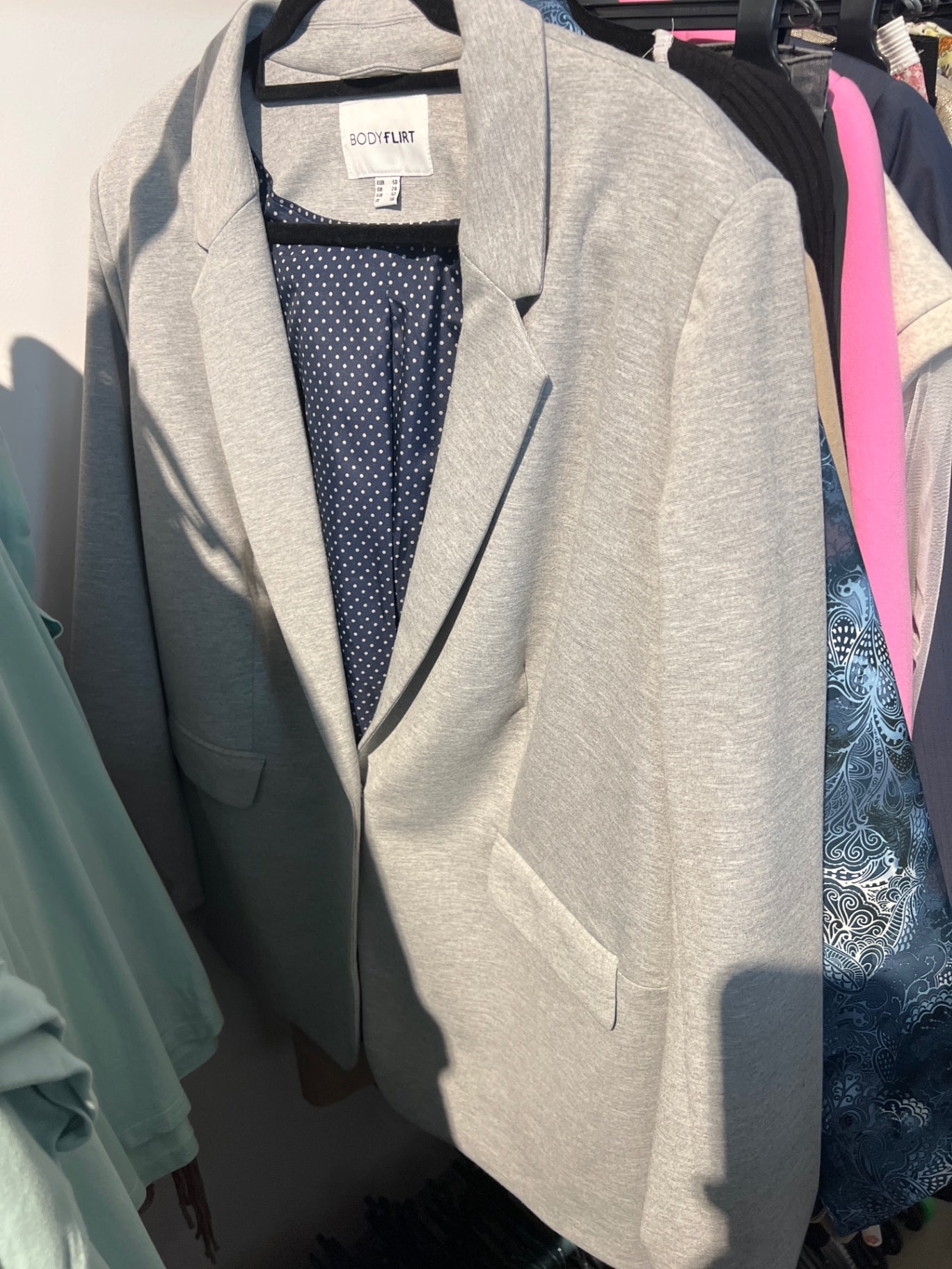 BODYFLIRT Blazer Grau Gr.: 50