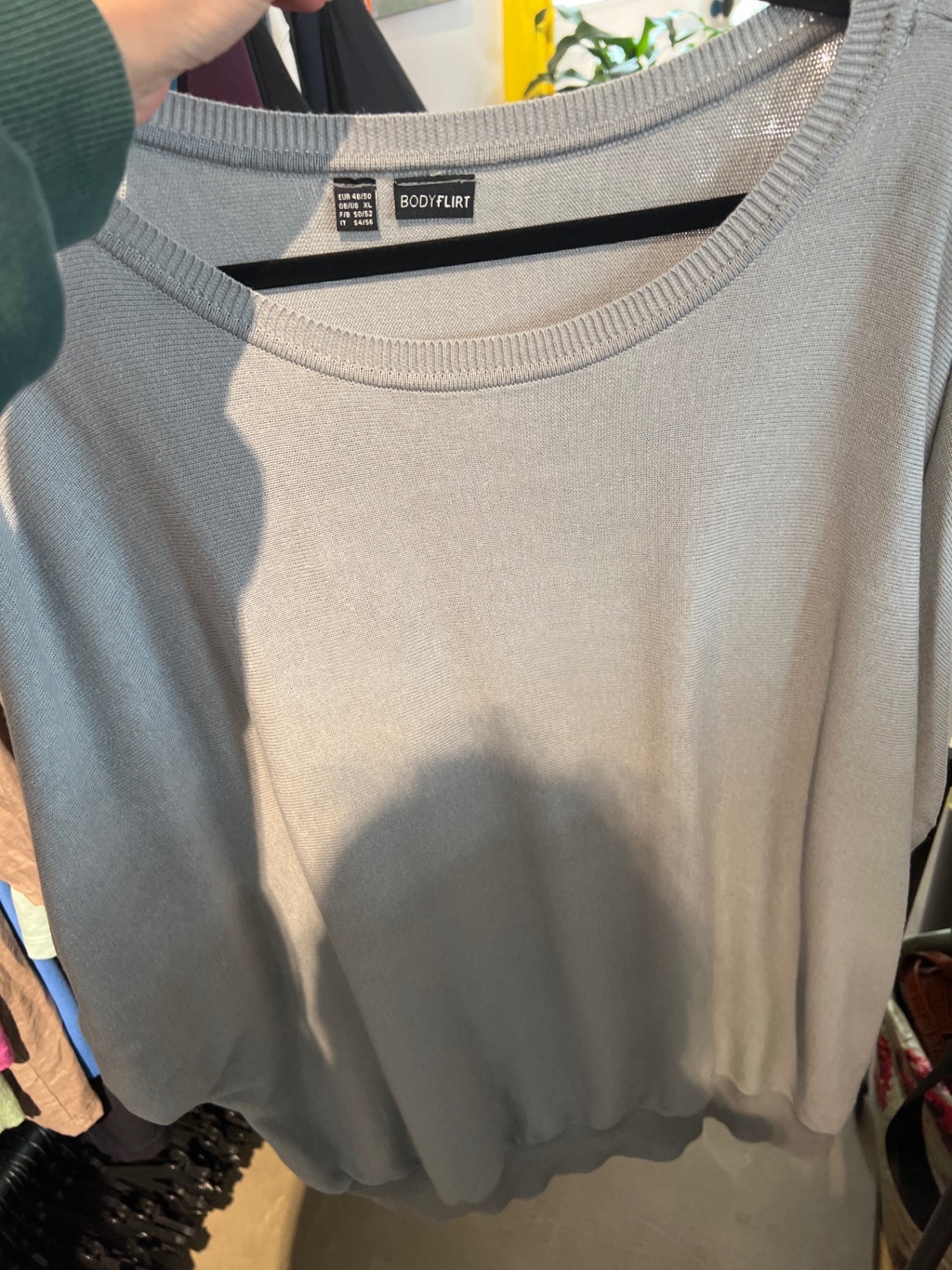 BODYFLIRT Pullover Grau Gr.: 50 B-Ware