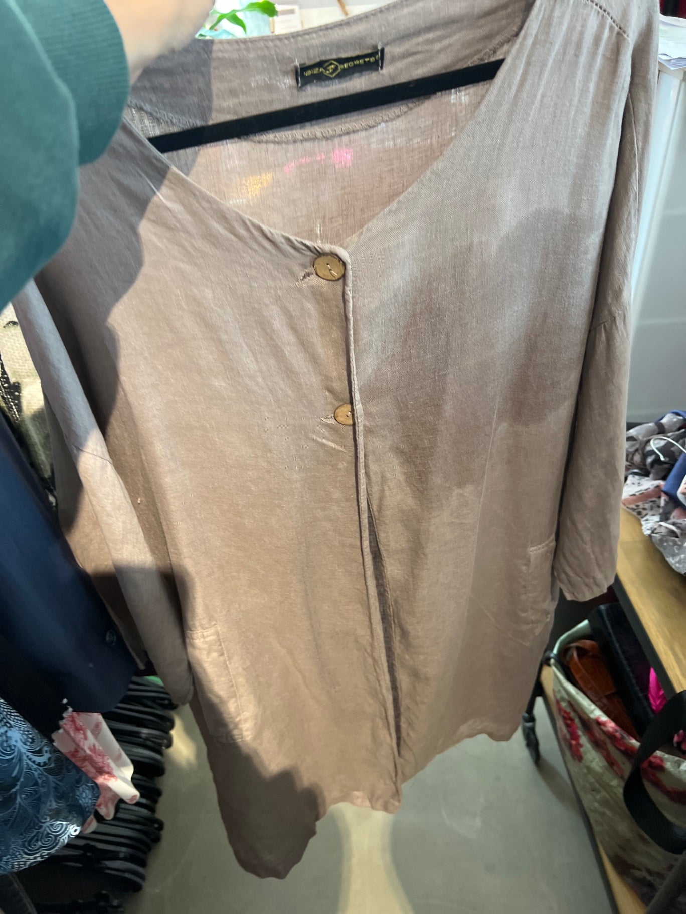 Ibiza Secrets Leinen Jacke Braun Gr.: XXL