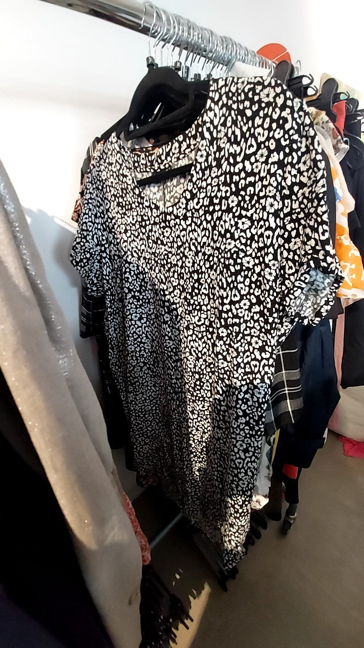 Janina Blusenkleid Schwarz, Weiß Gr.: 46