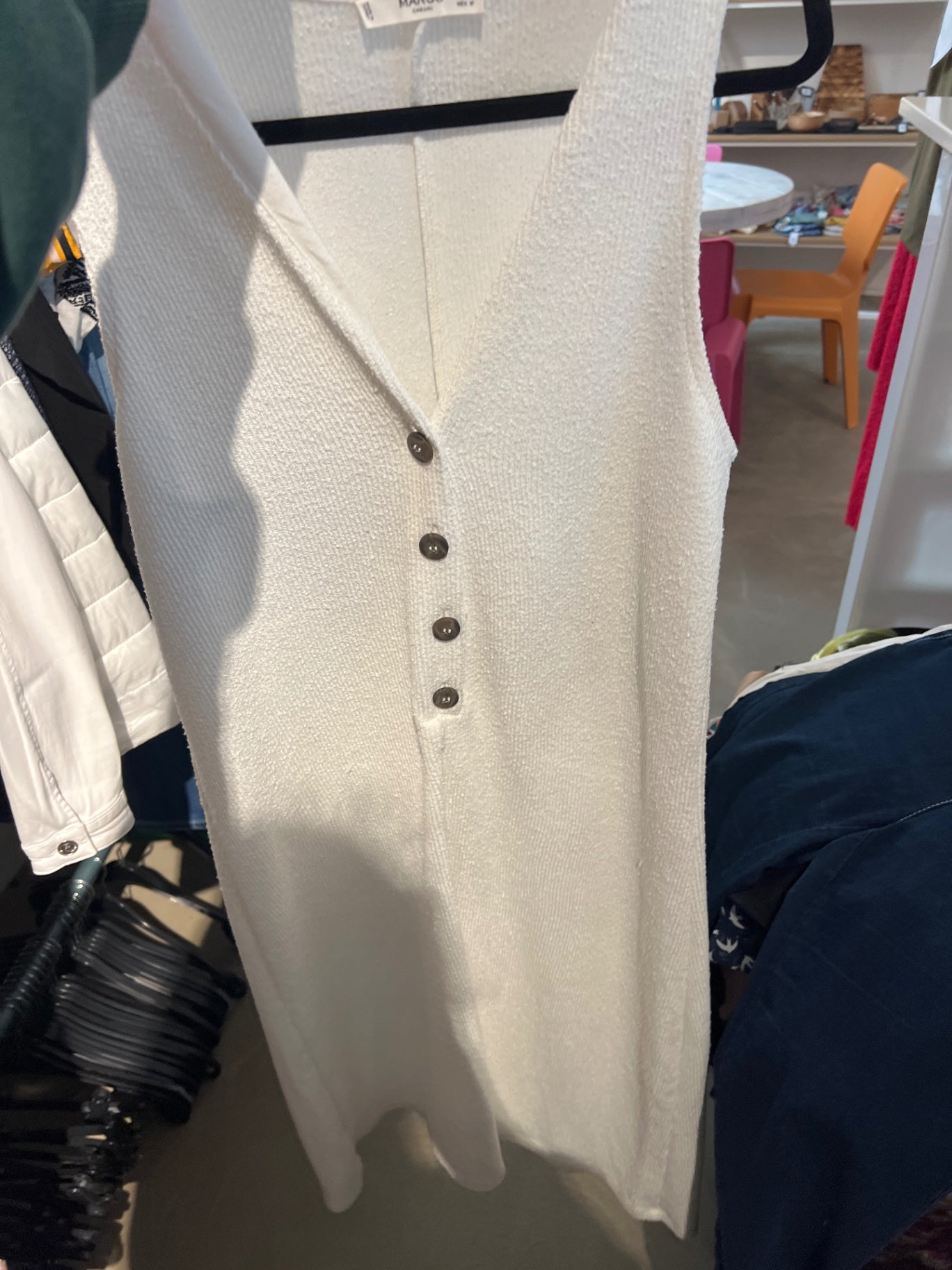 Mango Kleid Weiß Gr.: M Gebrauchsspuren 