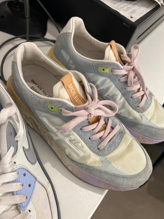 Premiata Schuhe Weiß Lila Gr.: 39