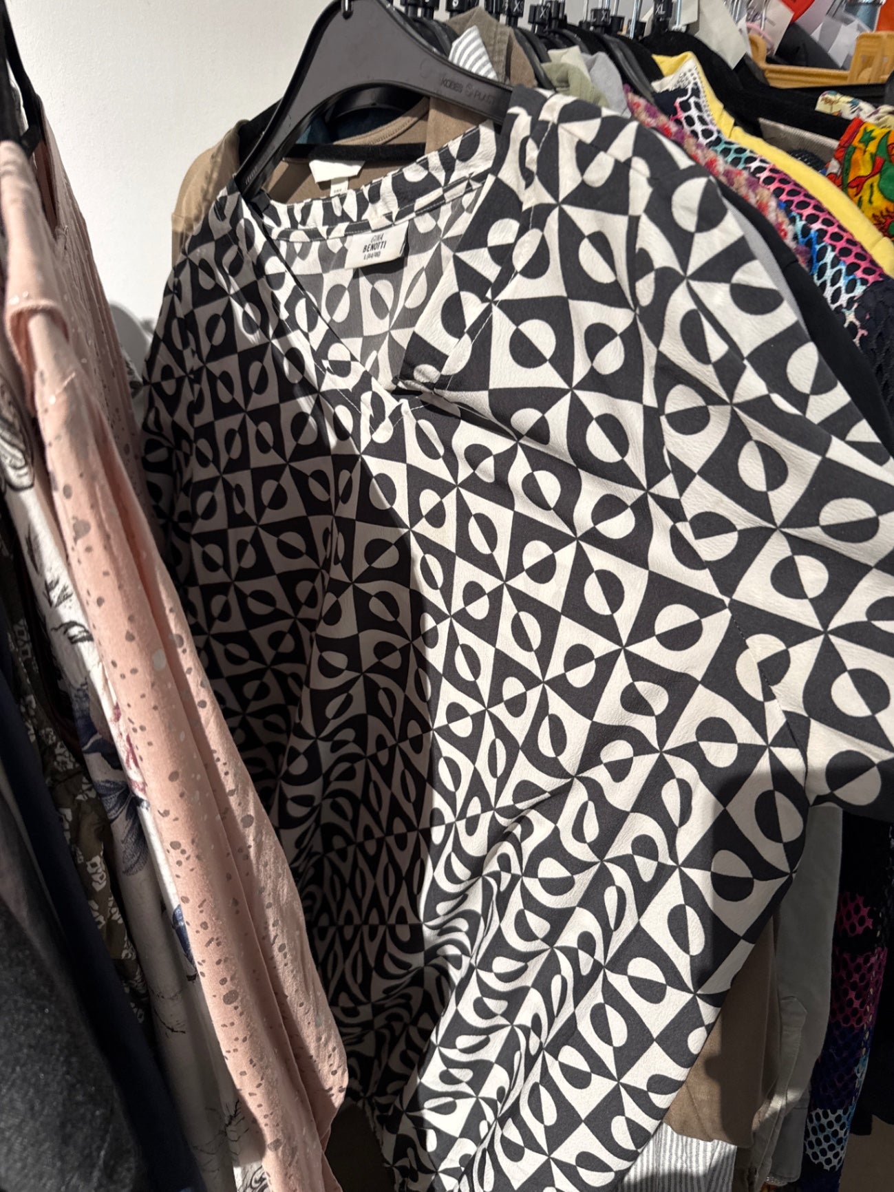 Gina Benotti Bluse Schwarz/Weiß Gr.: L