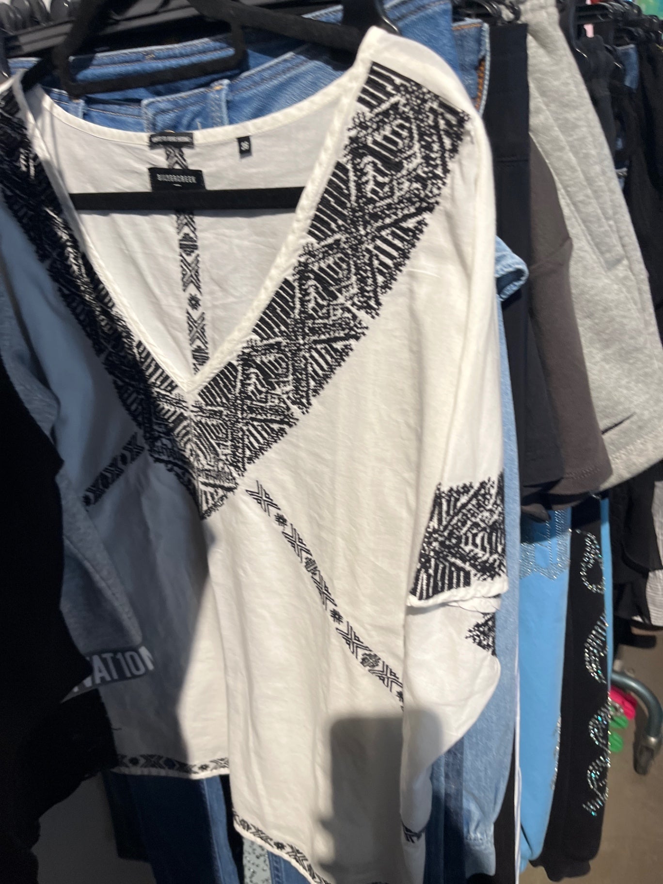 Silver CreeK Bluse Weiß Schwarz :S