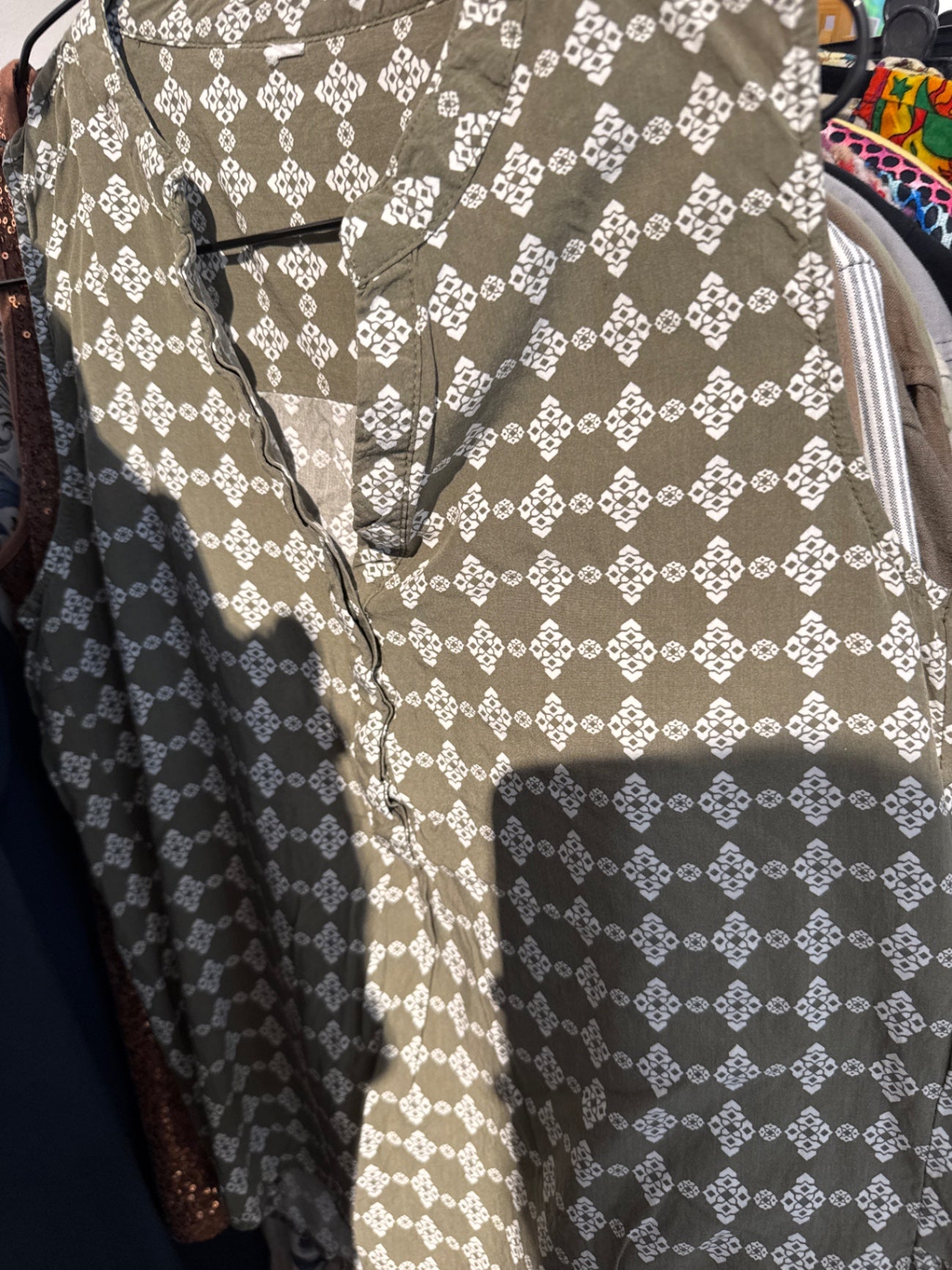  Bluse Grün weiss Gr.: S