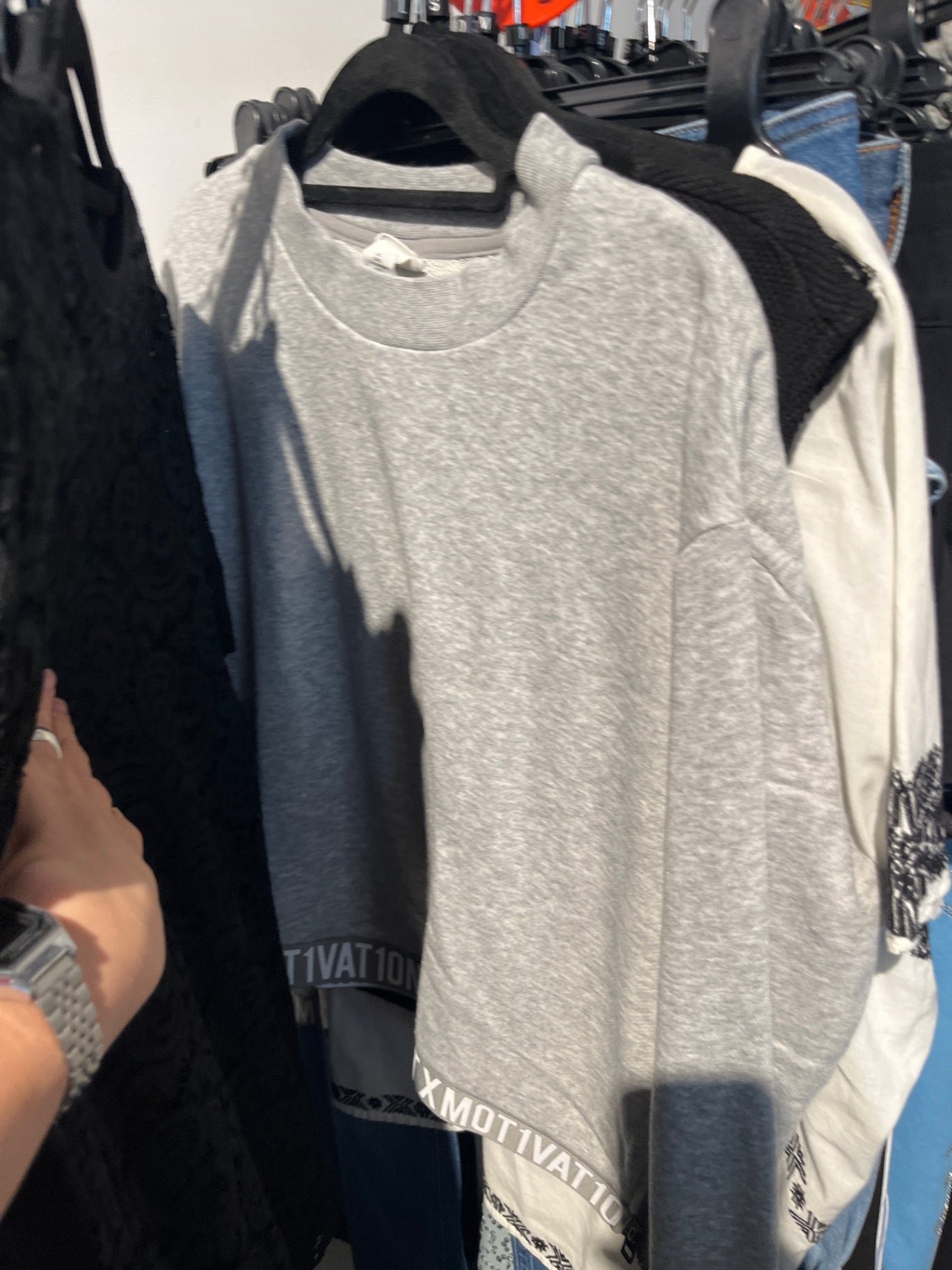 H&M Sport Hoodie Grau Gr.: L