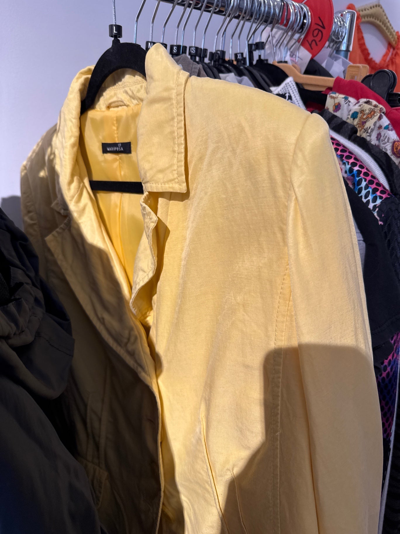 Mariposa Blazer Gelb mit Leinen Gr.: L