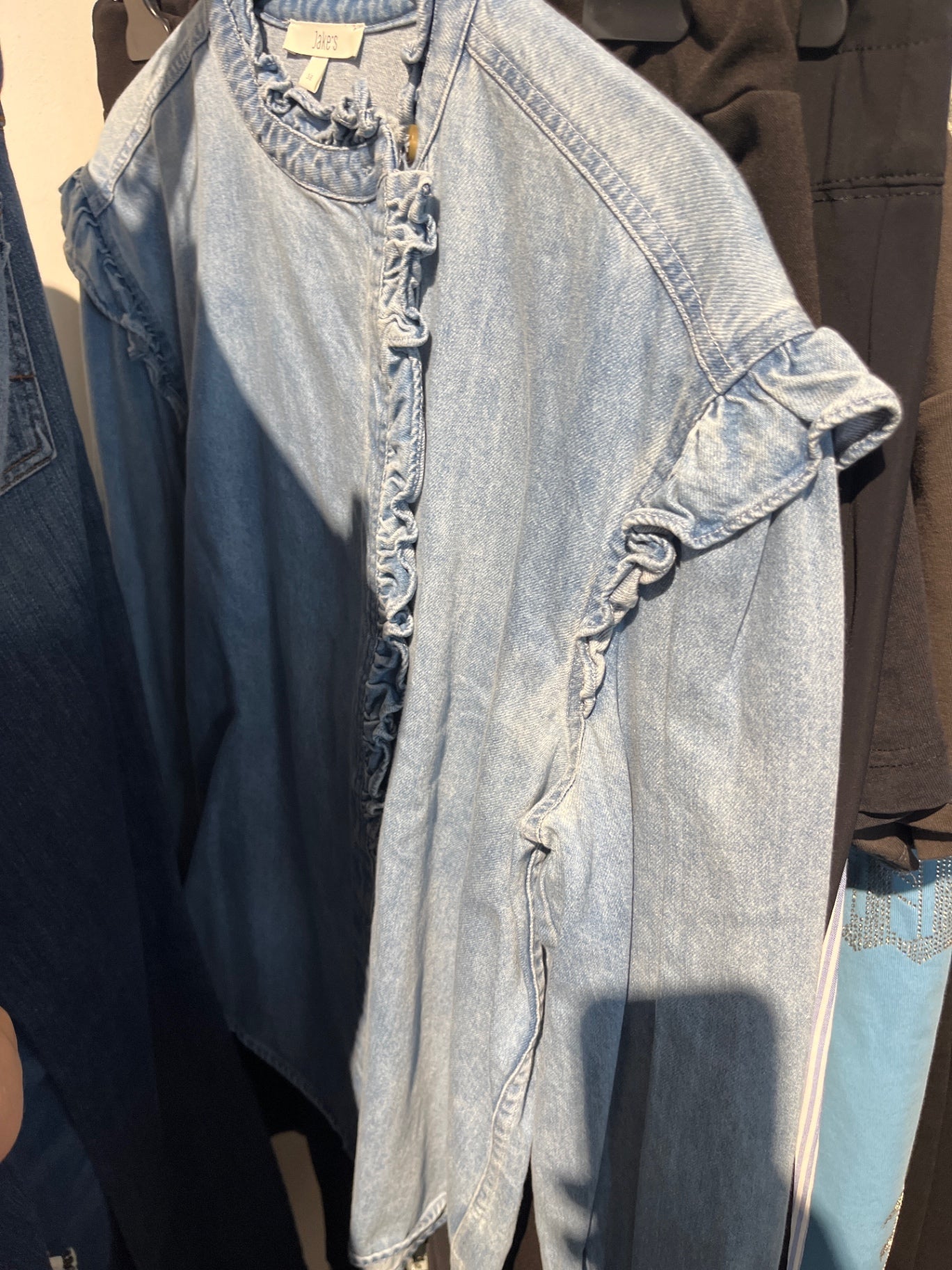 Jake's Jeansbluse Hellblau Gr.: M