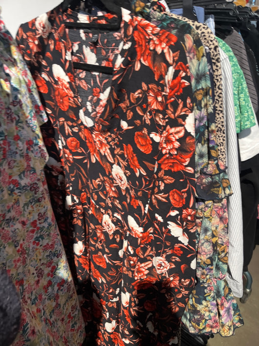 Amisu Kleid Rot, Schwarz Gr.: L