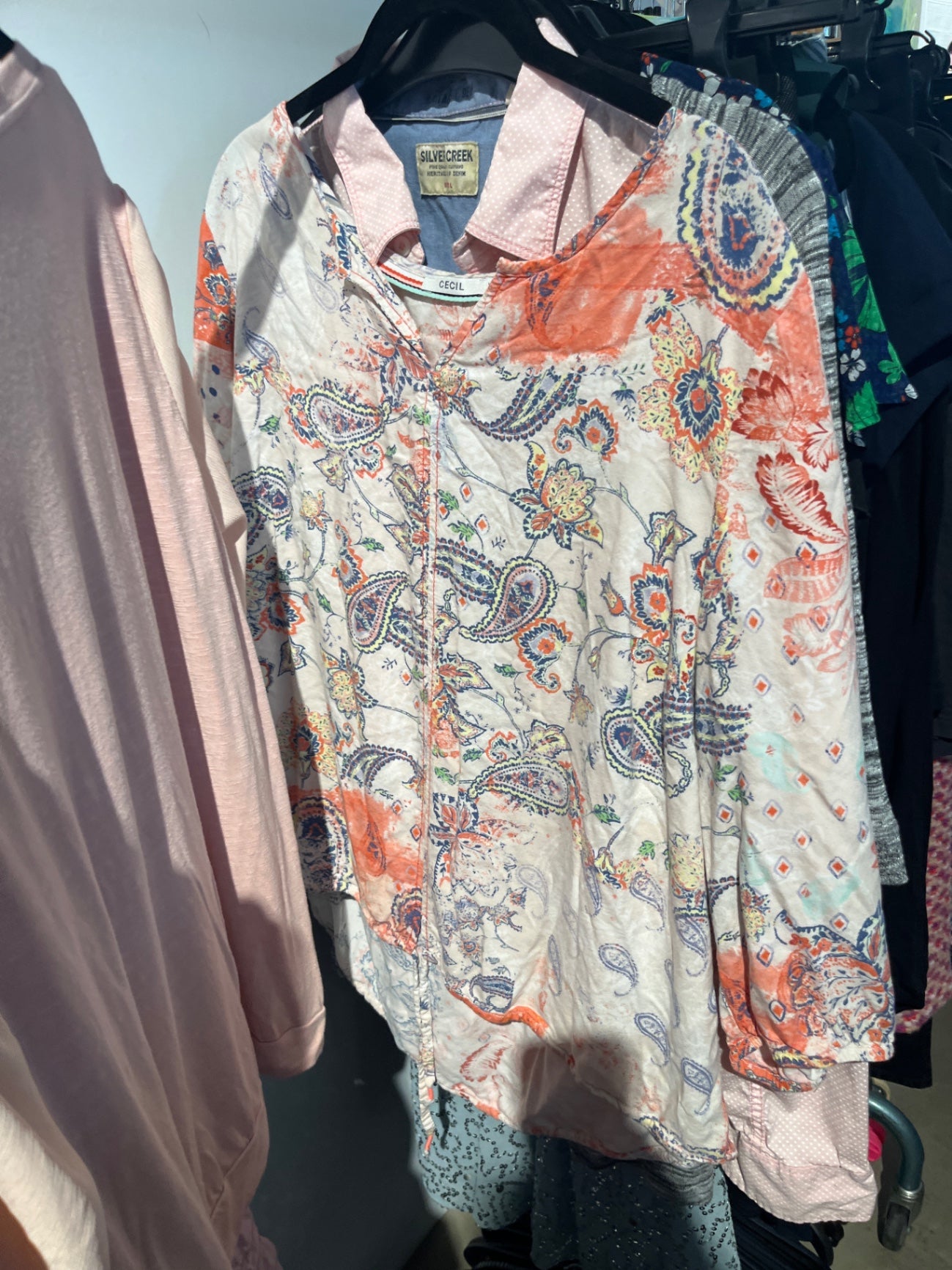 CECIL Bluse Peach bunt Gr.: XL