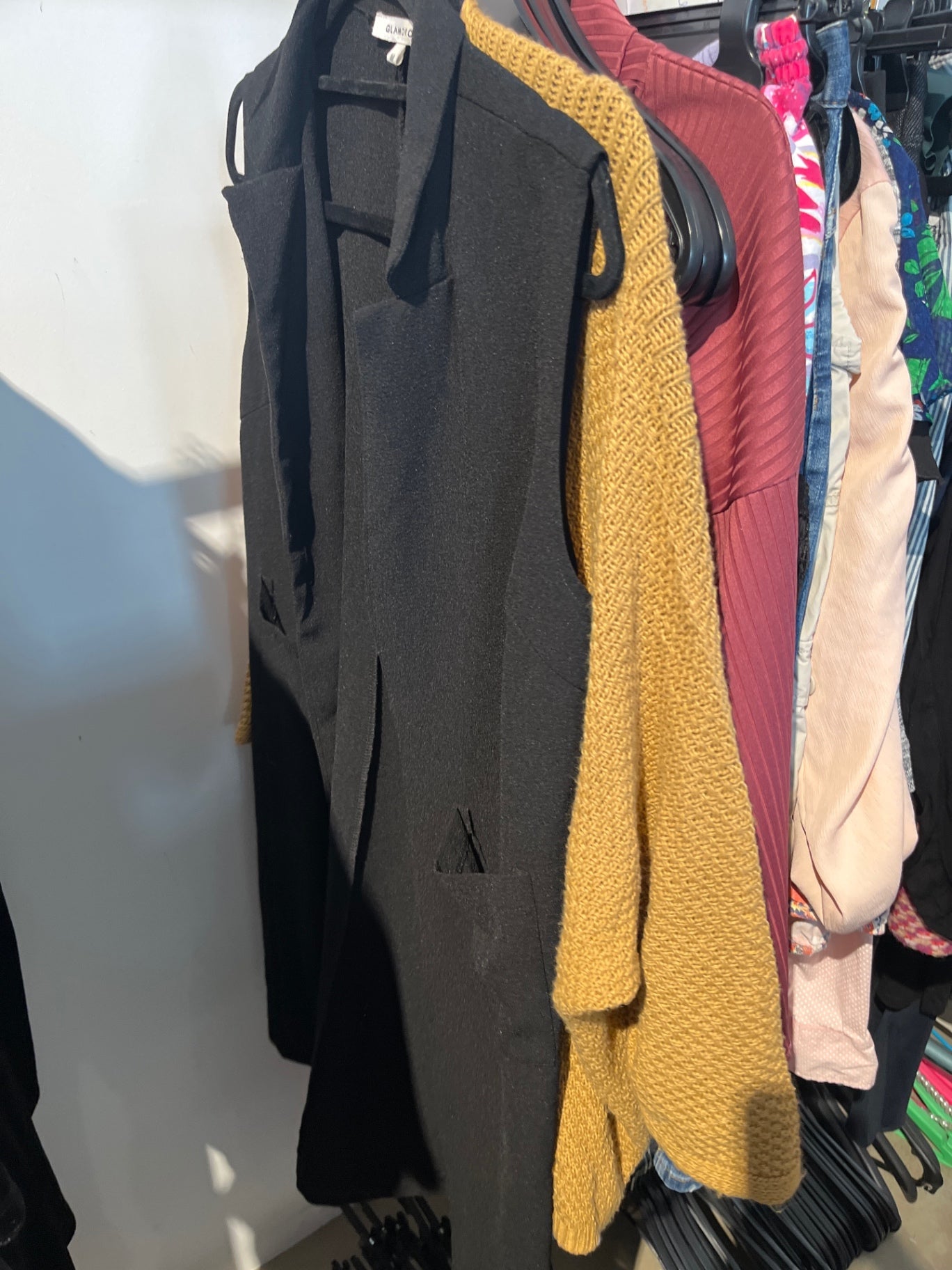 Glamorous Weste lang Schwarz Gr.: M