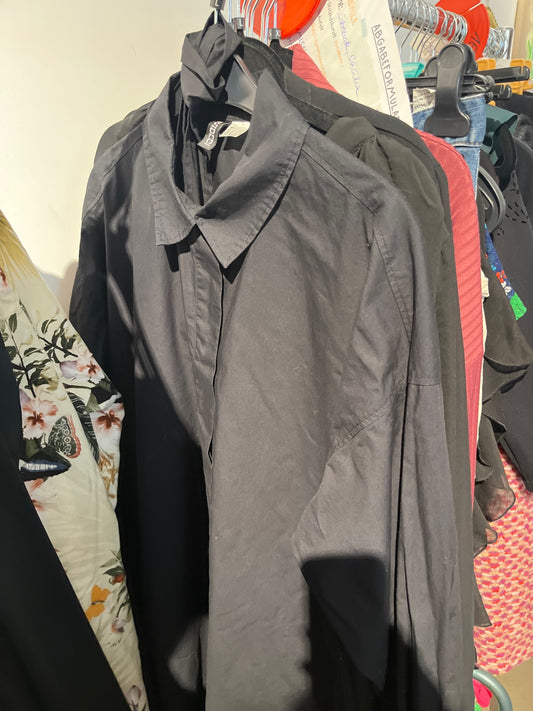 DIVIDED Hemdkleid Schwarz Gr.: L