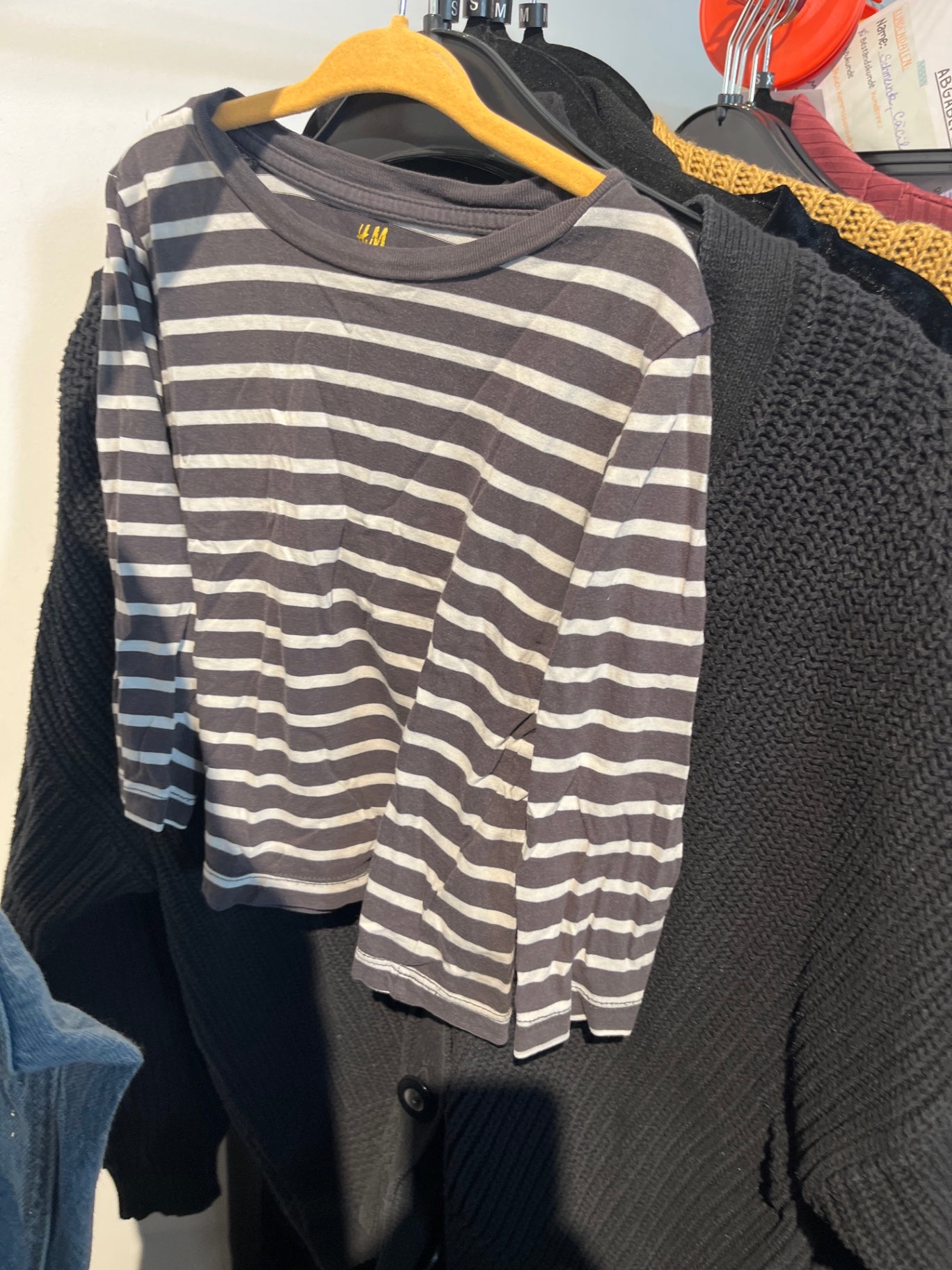 H&M Top Grau/Weiß gestreift Gr.: 92