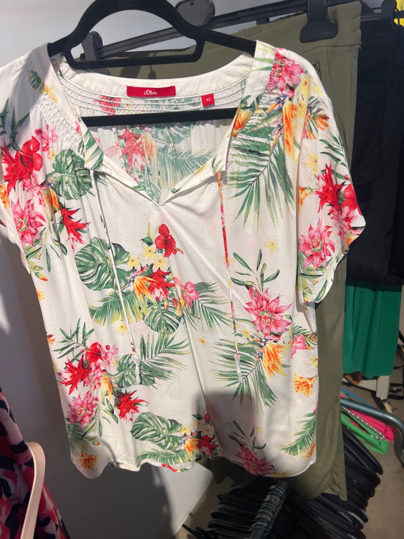 s.Oliver Bluse Weiß, bunt Gr.: XL