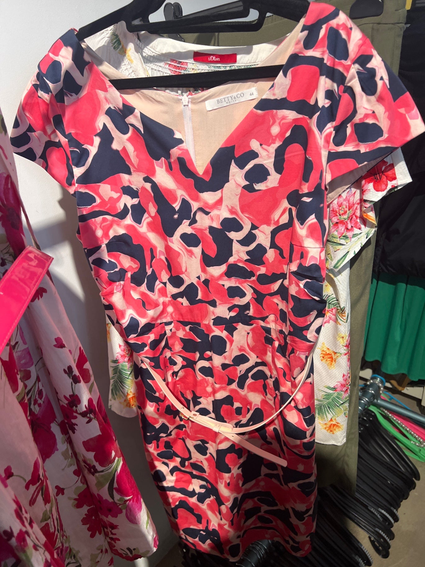BETTY&CO Kleid Rot, Blau, Hellrosa Gr.: 44