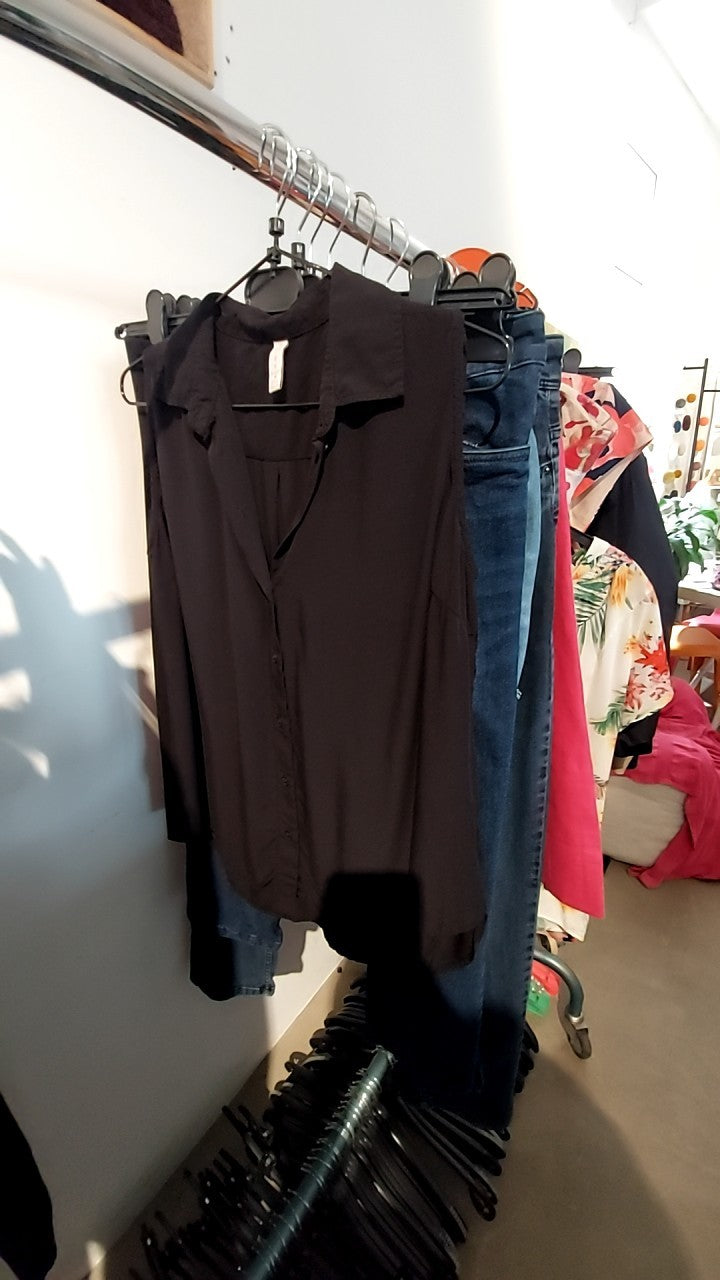 Amisu Bluse Schwarz Gr.: M
