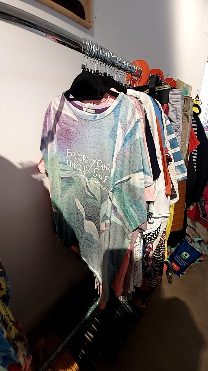 CECIL T-Shirt Bunt (Blau, Grün, Lila) Gr.: XXL