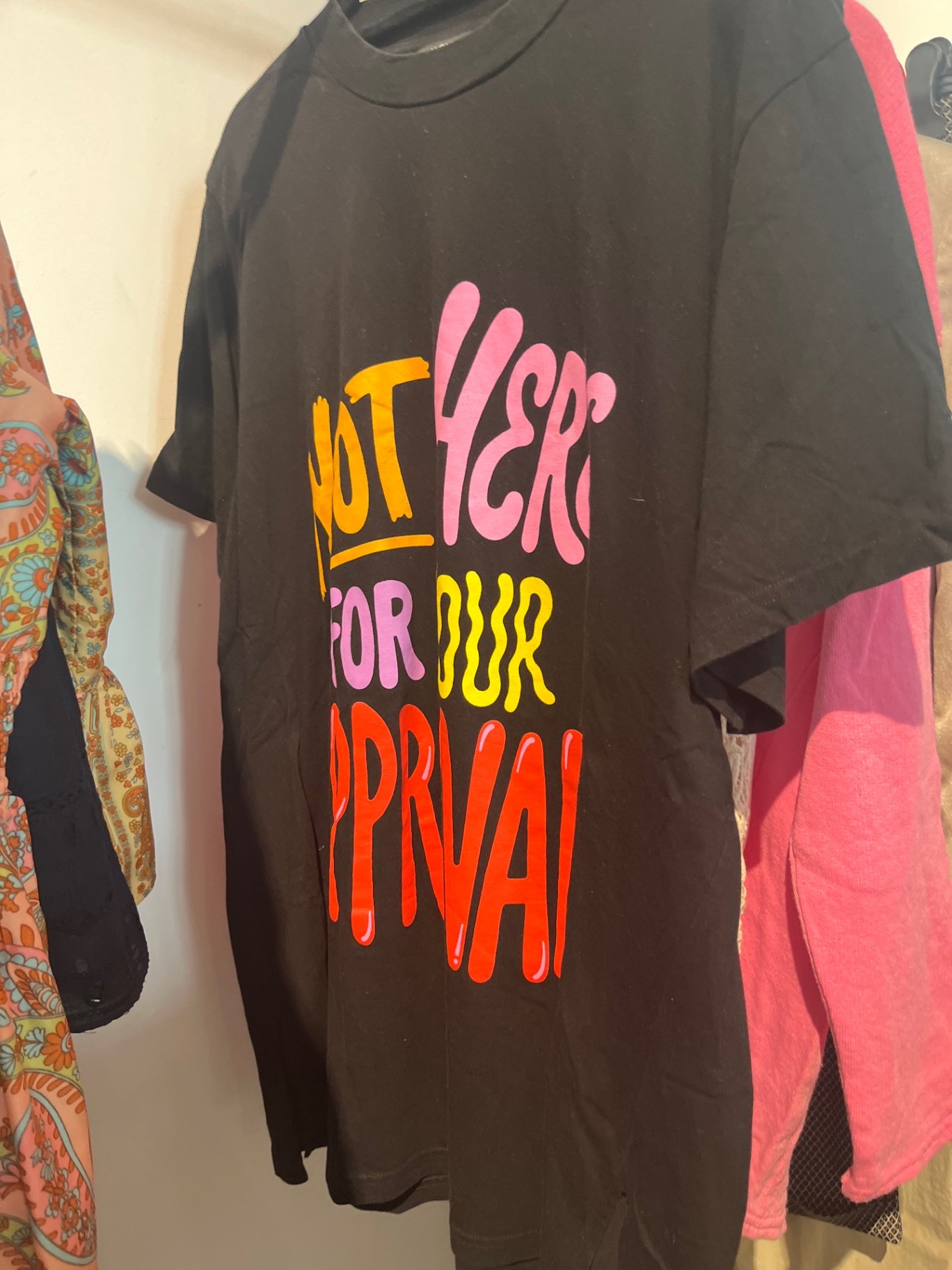 MONKI T-Shirt Schwarz bunter Druck Gr.: S