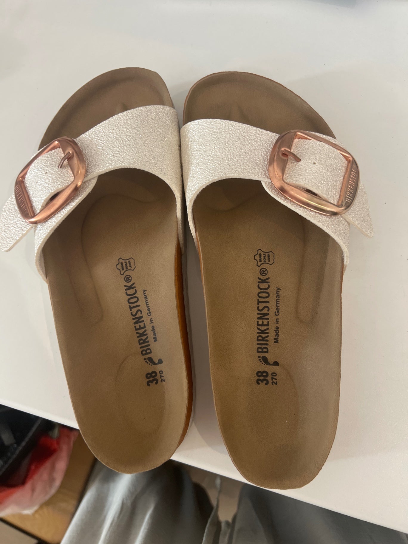Birkenstock Schlappen Beige Gr.: 38