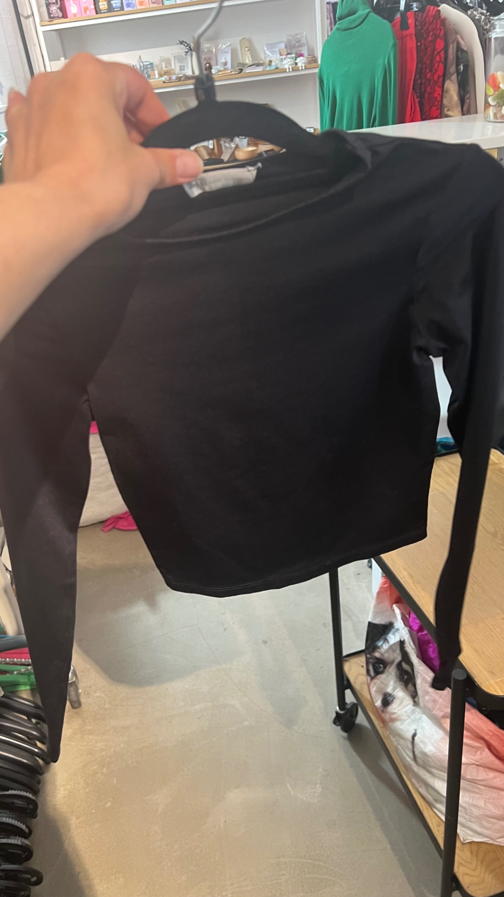 Stradivarius Langarmshirt Schwarz Gr.: S