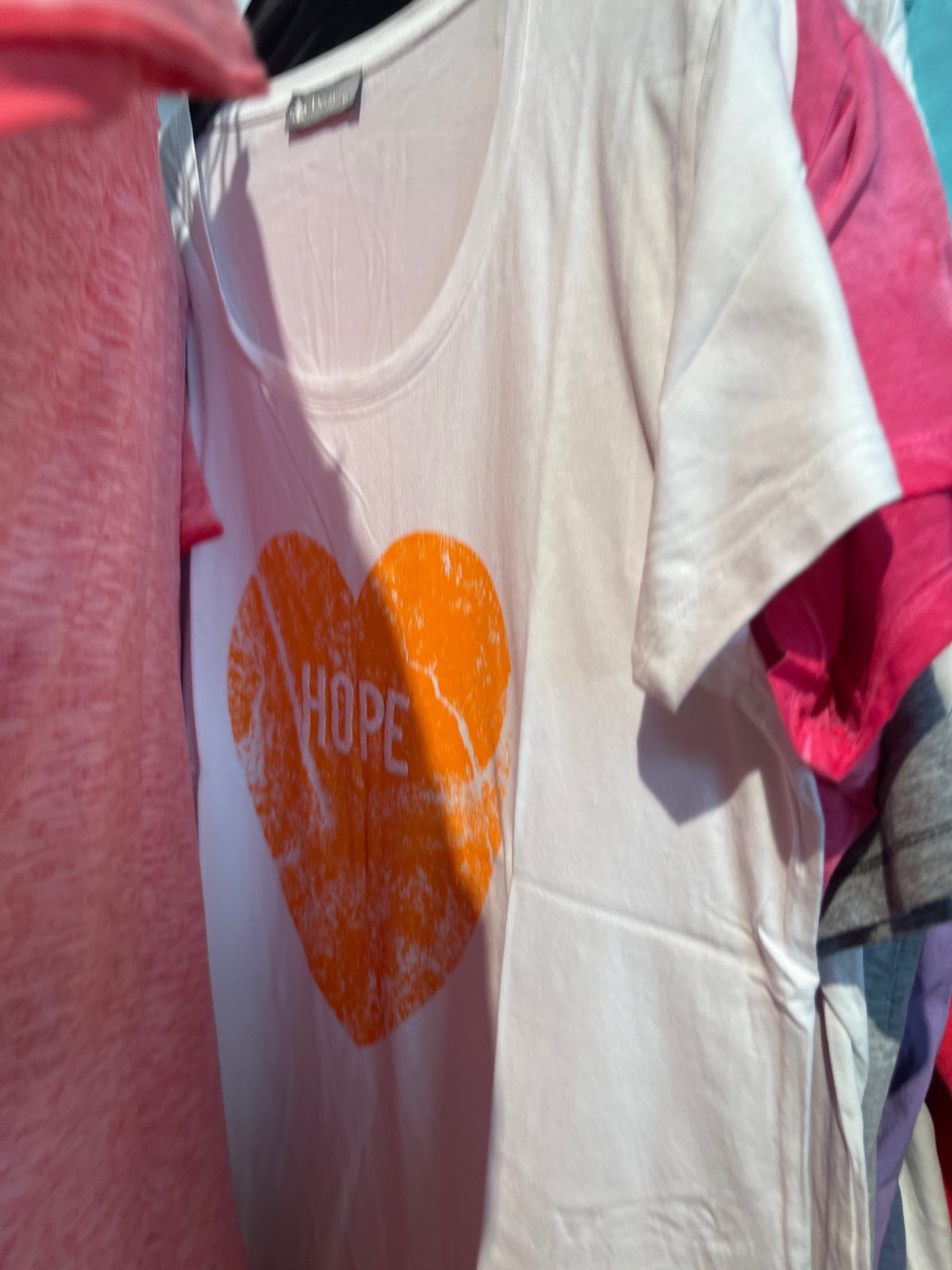 Decay T-Shirt Weiß, Orange Gr.: XL