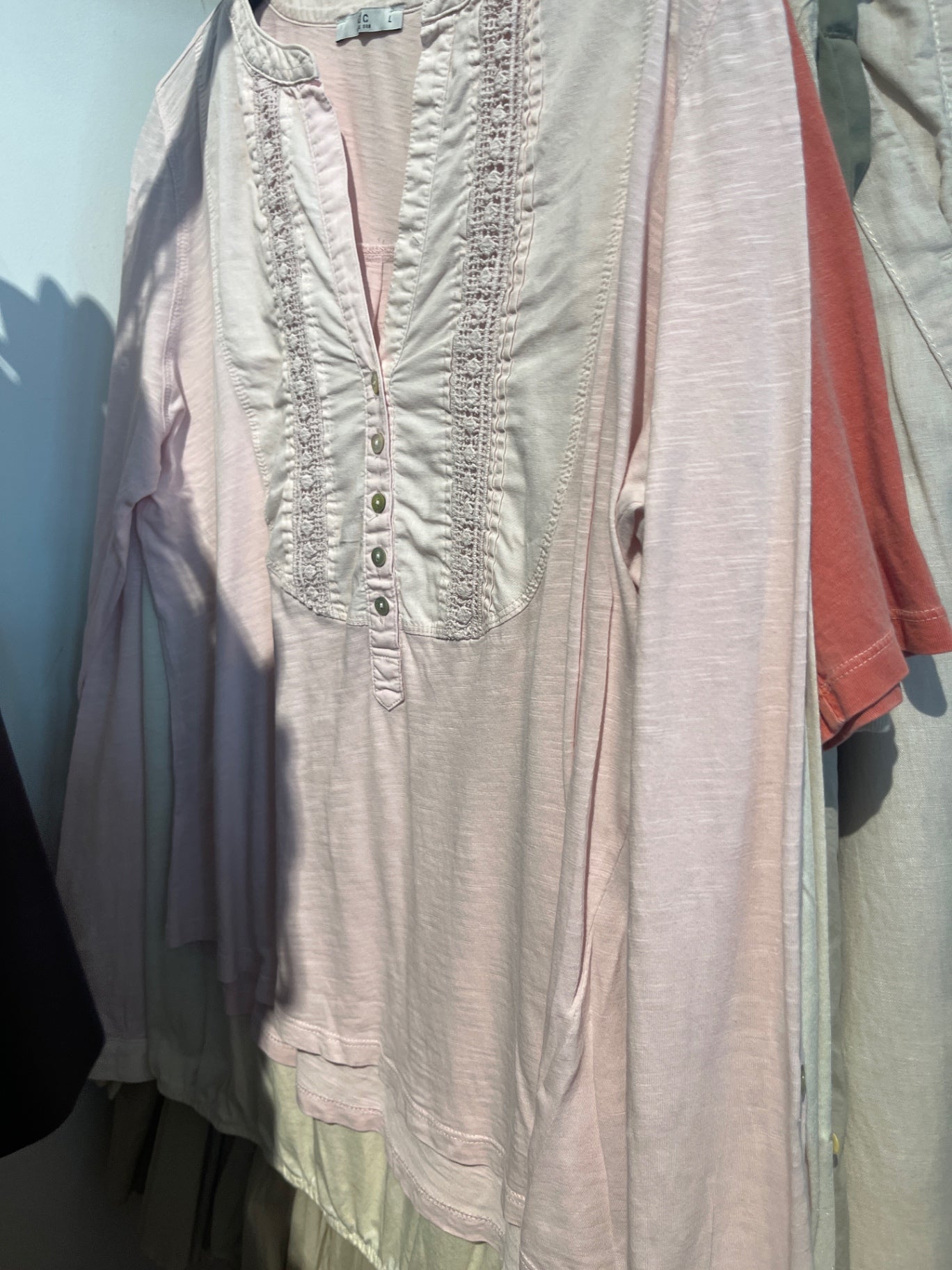 EDC Langarmshirt Hellrosa Gr.: L