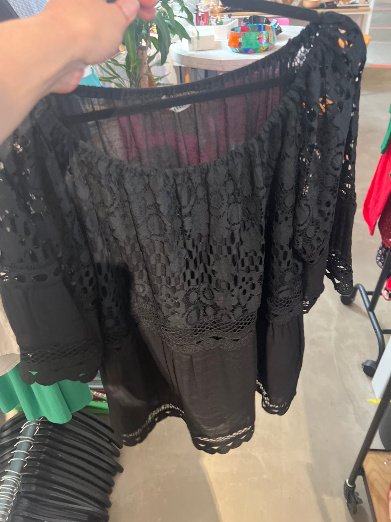 Fashion Blusenkleid Schwarz Gr.: XXL