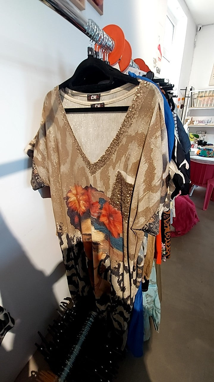 CM Kleid Mehrfarbig (Gold) Gr.: L/XL