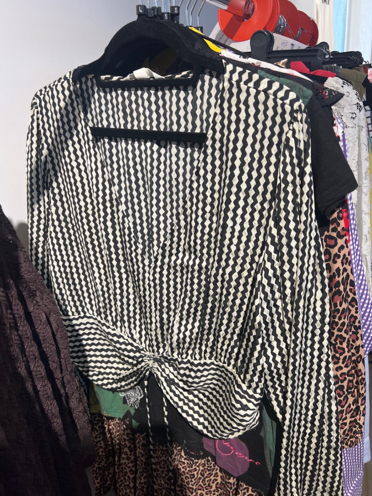 H&M Bluse Schwarz-Weiß Gr.: L