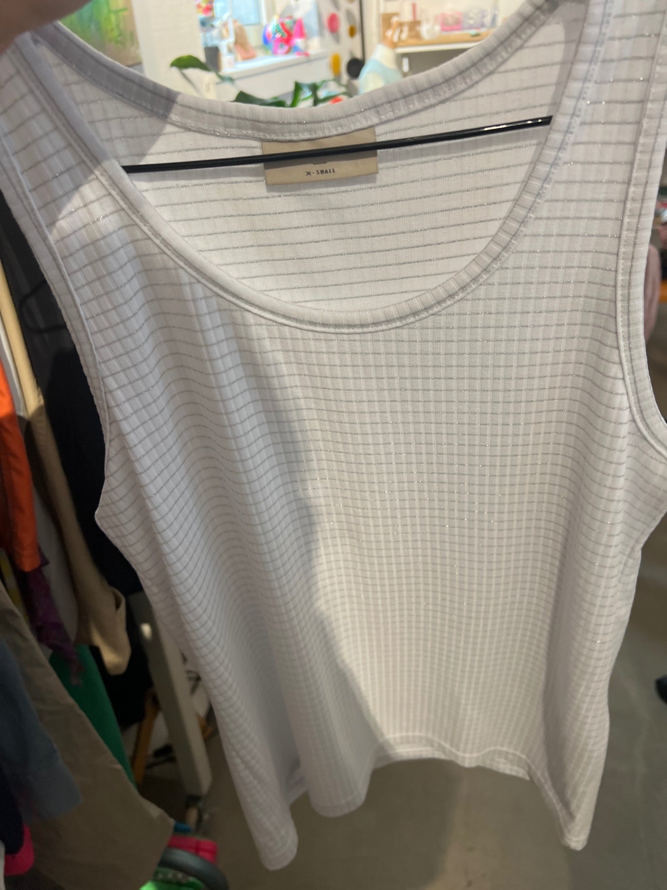 FREE/QUENT Top Weiß Silber Gr.: XS