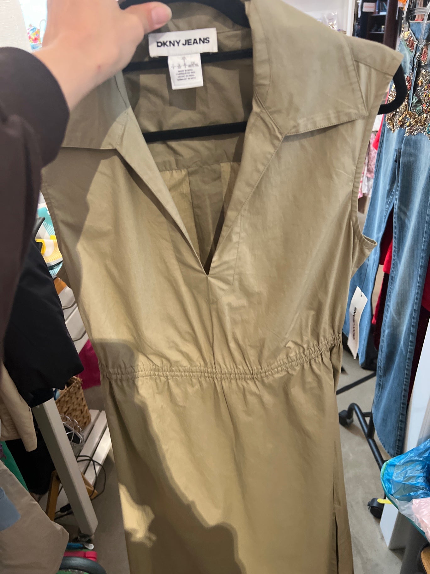 DKNY JEANS Kleid Beige Gr.: S