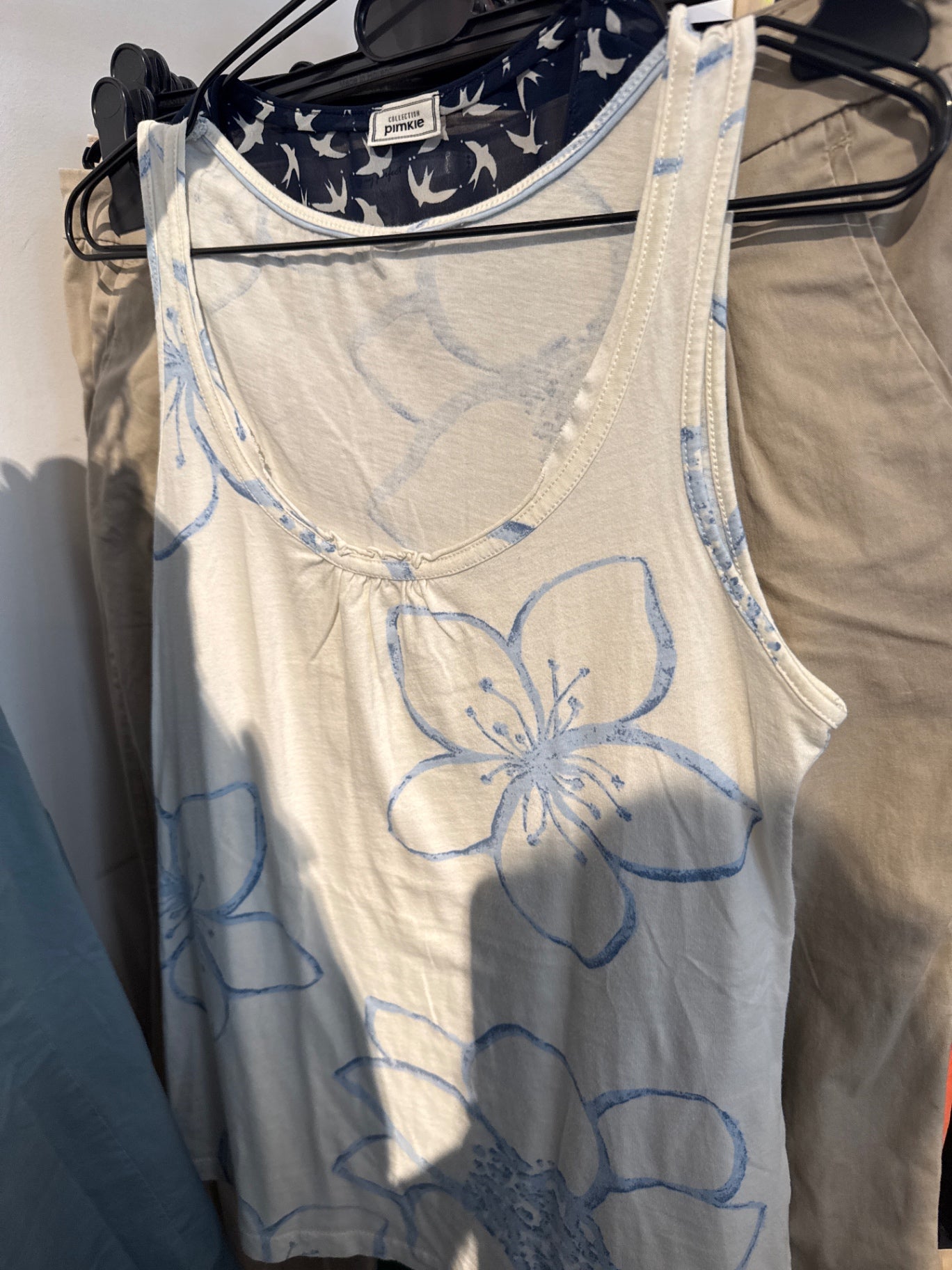 Esprit Top Weiß mit blau Gr.: S